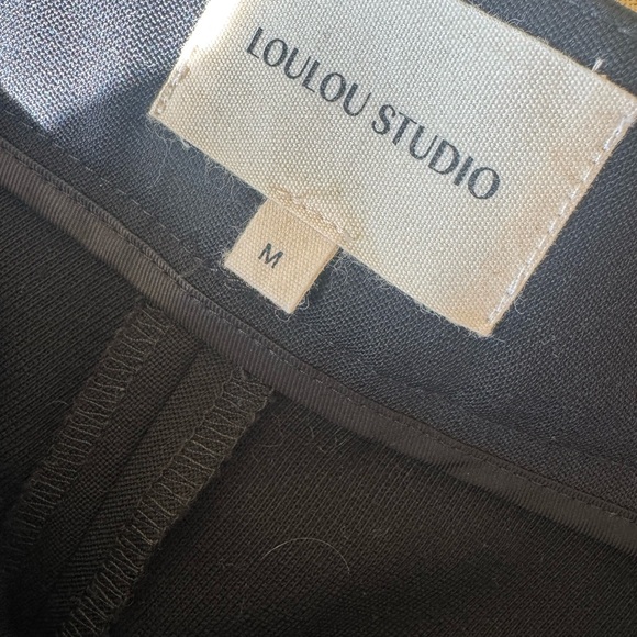 LouLou Studio Black Wide Leg Trousers - Picture 4 of 4